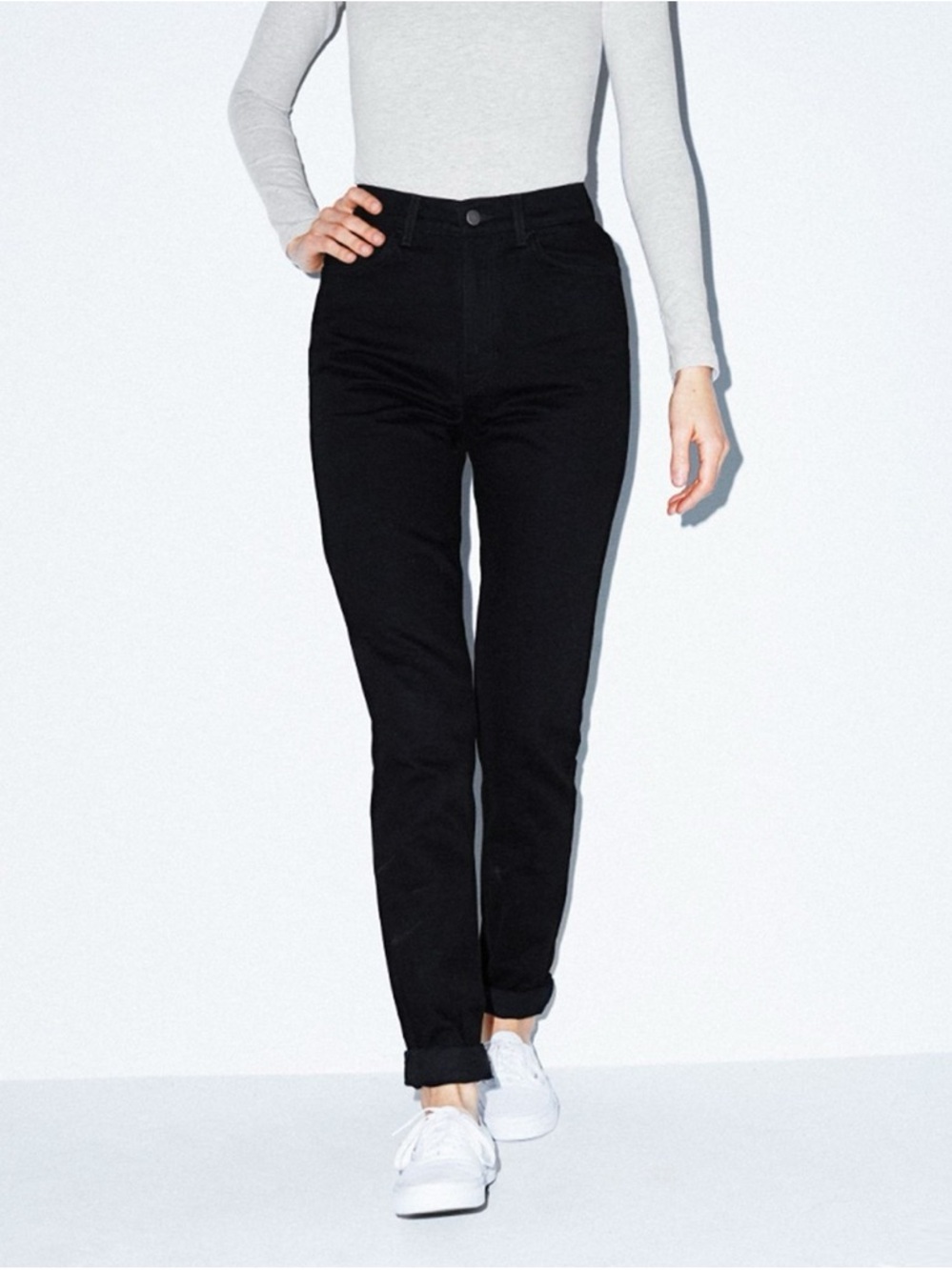 American Apparel High Waist Black Jeans Size 26
